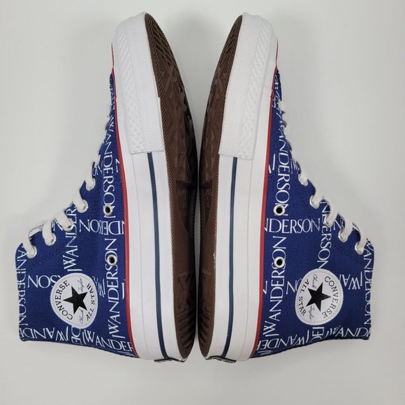 Converse Chuck Taylor JW Anderson Hi Top Blue Sneakers US Size Mens 6.5 Wo's 8.5 - Picture 6 of 8